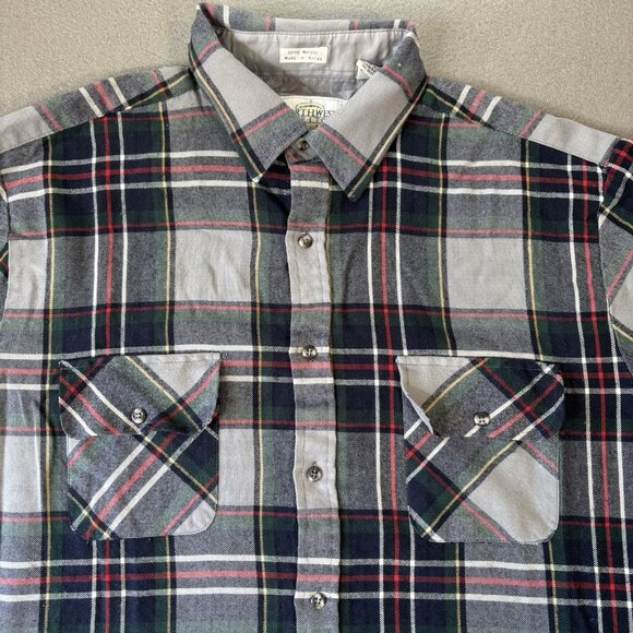 VTG Northwest Territory Flannel Shirt Men 2XL Plaid Outdoor Cabincore Grunge 90s - Picture 2 of 16